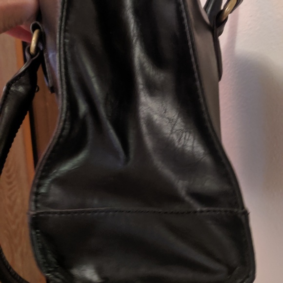 Classic black leather shoulder bag - Picture 4 of 5